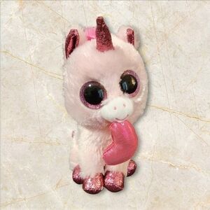 Plush Unicorn Toy with Pink Accents